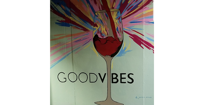 Art at Good Vibes Winery in Uptown Westerville