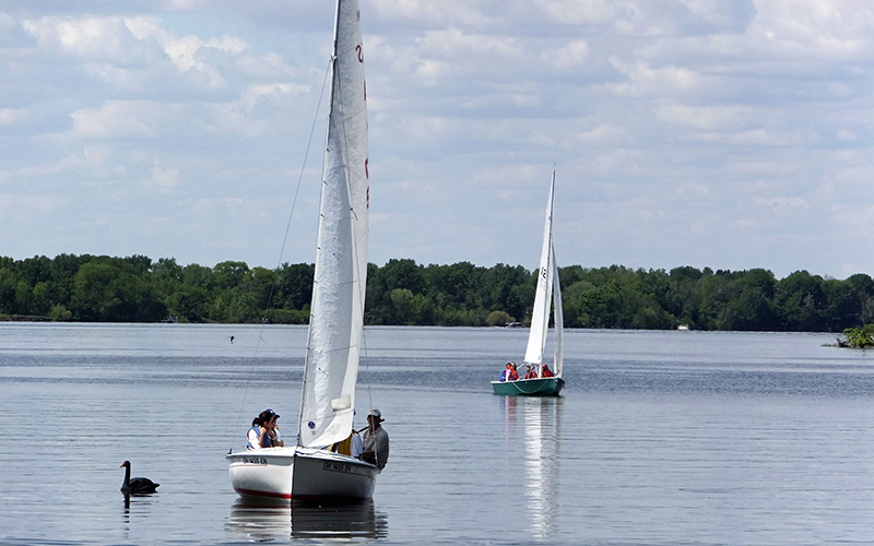 Hoover Sailing Club classes on Hoover Reservoir.