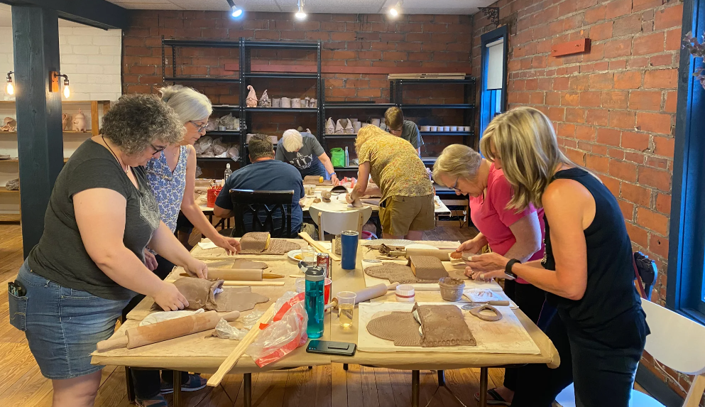 Uptown Art and Clay pottery class in Westerville