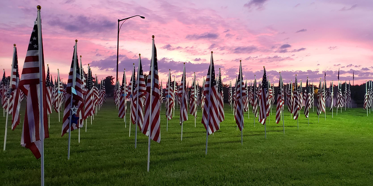 Field of Heroes at sunset in Westerville