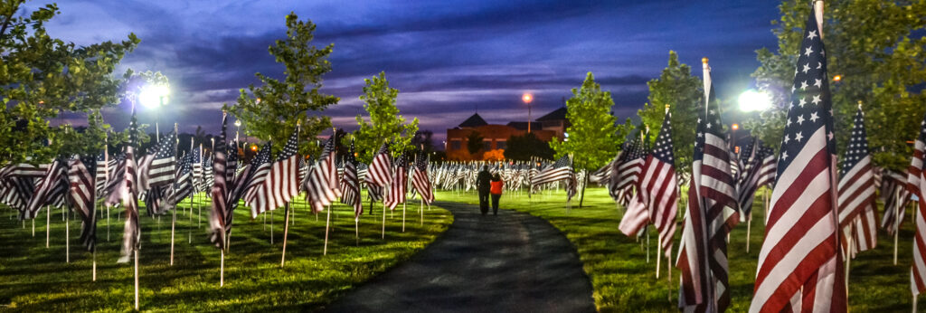 Field of Heroes at sunset in Westerville