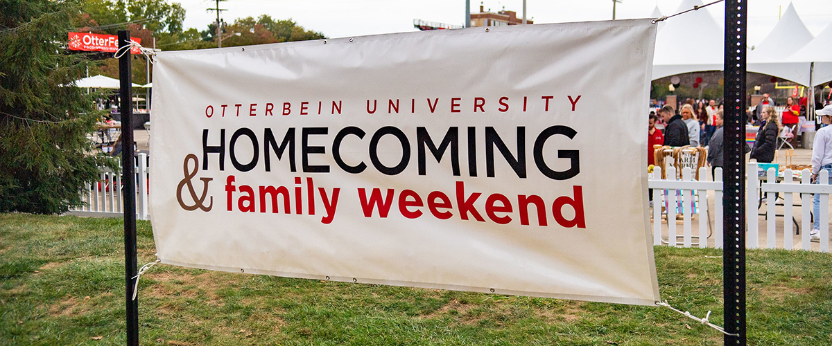 Otterbein Homecoming weekend banner
