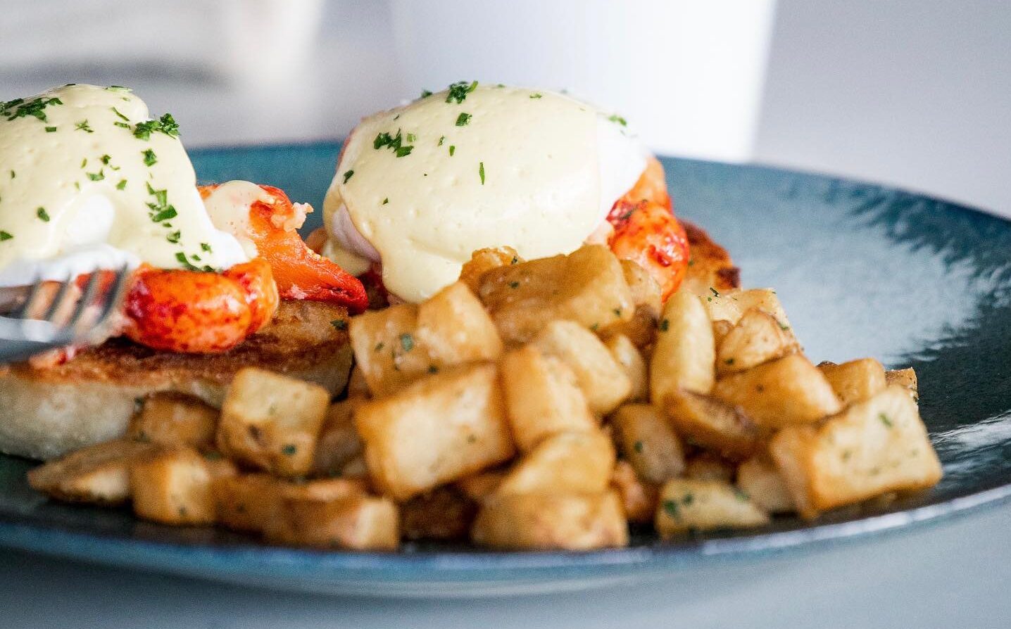 Lobster benedict at The Two One Restaurant in Westerville