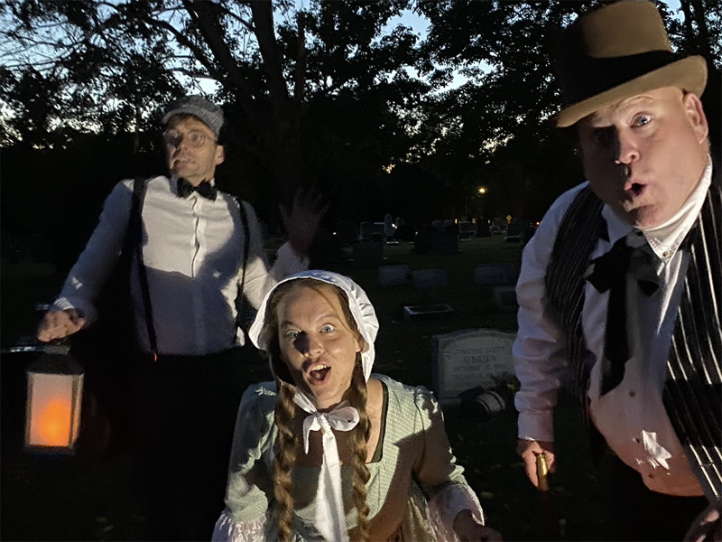 Ghost story walking tours in Westerville.